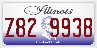 IL license plate Z829938