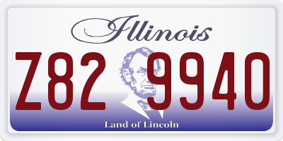 IL license plate Z829940