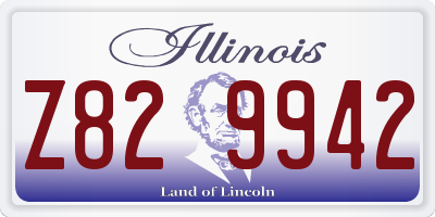IL license plate Z829942