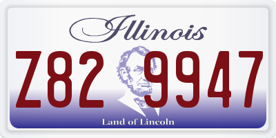 IL license plate Z829947
