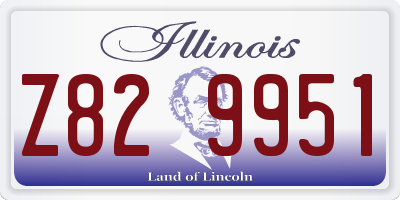 IL license plate Z829951