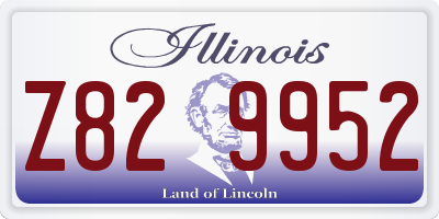 IL license plate Z829952