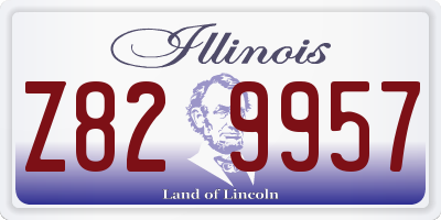 IL license plate Z829957