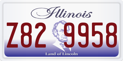 IL license plate Z829958