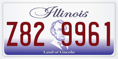 IL license plate Z829961