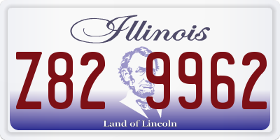 IL license plate Z829962
