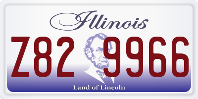 IL license plate Z829966
