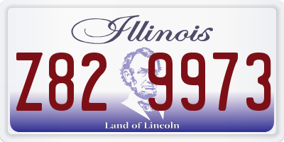 IL license plate Z829973