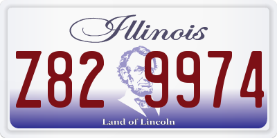 IL license plate Z829974
