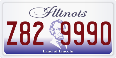 IL license plate Z829990