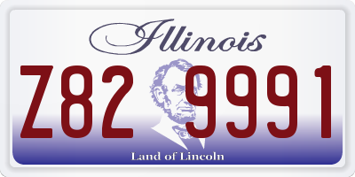 IL license plate Z829991