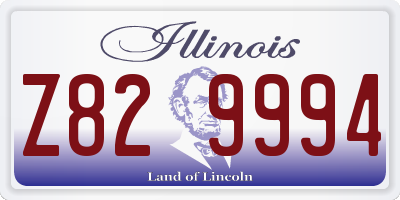 IL license plate Z829994