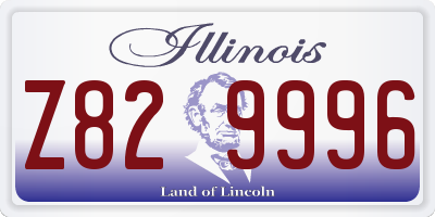 IL license plate Z829996
