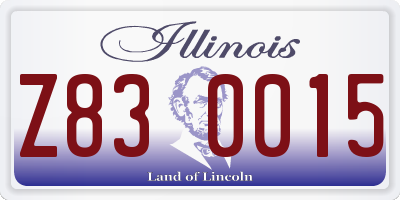 IL license plate Z830015