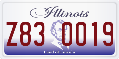 IL license plate Z830019