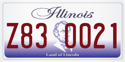 IL license plate Z830021