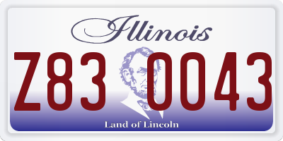 IL license plate Z830043
