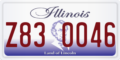 IL license plate Z830046