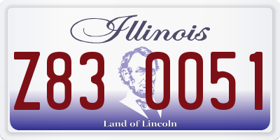 IL license plate Z830051