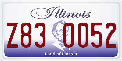 IL license plate Z830052