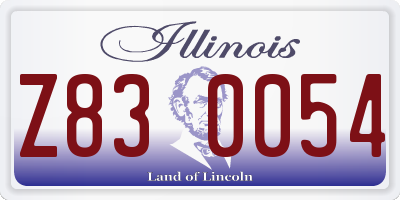 IL license plate Z830054