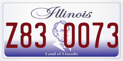 IL license plate Z830073