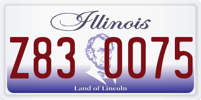 IL license plate Z830075