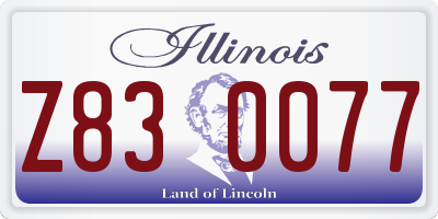 IL license plate Z830077
