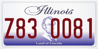 IL license plate Z830081