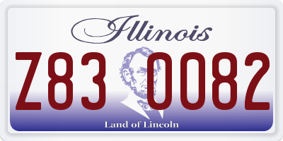 IL license plate Z830082