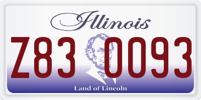 IL license plate Z830093