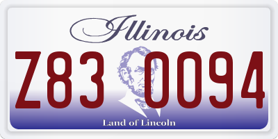 IL license plate Z830094