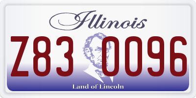 IL license plate Z830096