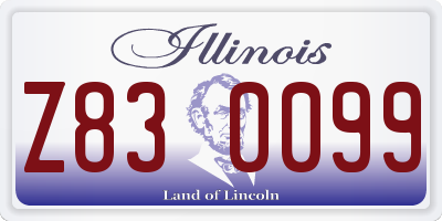IL license plate Z830099