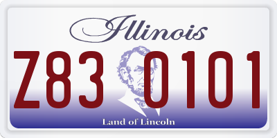 IL license plate Z830101