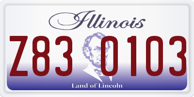 IL license plate Z830103