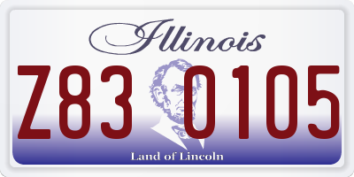 IL license plate Z830105