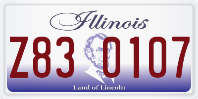 IL license plate Z830107