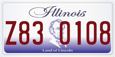 IL license plate Z830108