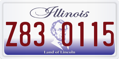 IL license plate Z830115