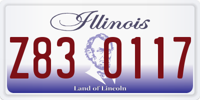 IL license plate Z830117
