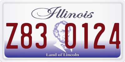 IL license plate Z830124
