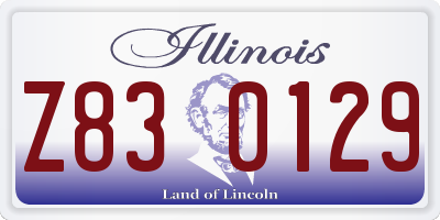 IL license plate Z830129
