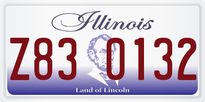 IL license plate Z830132