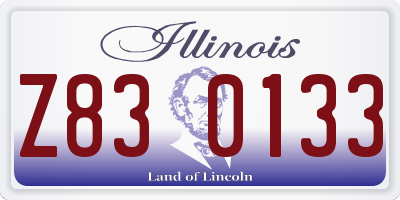 IL license plate Z830133