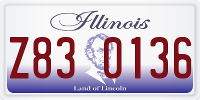 IL license plate Z830136