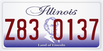 IL license plate Z830137