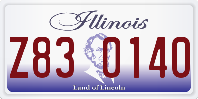 IL license plate Z830140