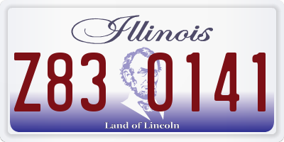 IL license plate Z830141