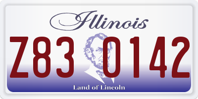 IL license plate Z830142